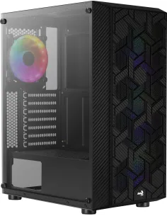 Aerocool Hive FRGB Cristal Templado USB 3.0 Negra