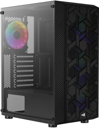 Aerocool Hive FRGB Cristal Templado USB 3.0 Negra