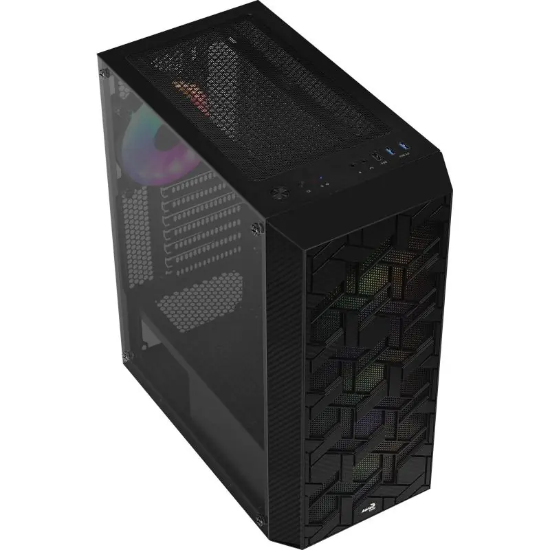 Aerocool Hive FRGB Cristal Templado USB 3.0 Negra