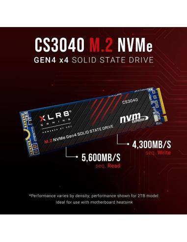 PNY XLR8 CS3040 SSD 1TB M.2 NVMe PCIe Gen4x4 con Disipador