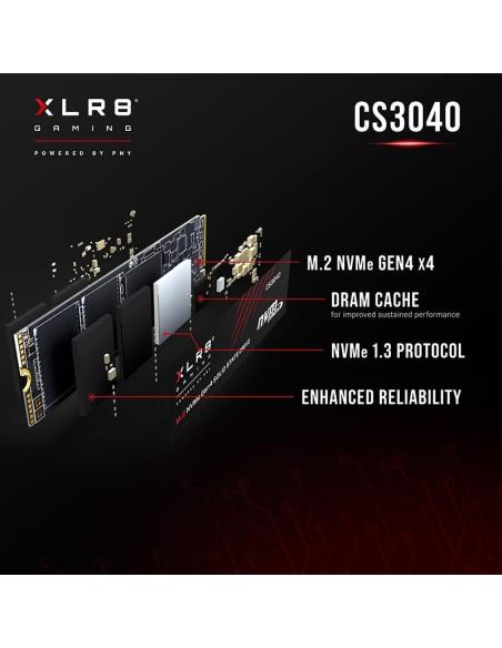 PNY XLR8 CS3040 SSD 1TB M.2 NVMe PCIe Gen4x4 con Disipador