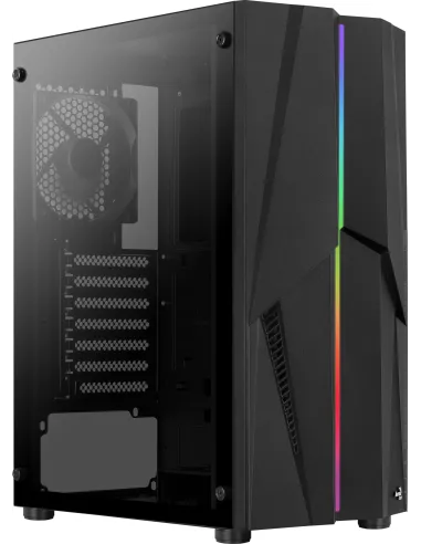 Aerocool Mecha Cristal Templado USB 3.1 RGB Negra