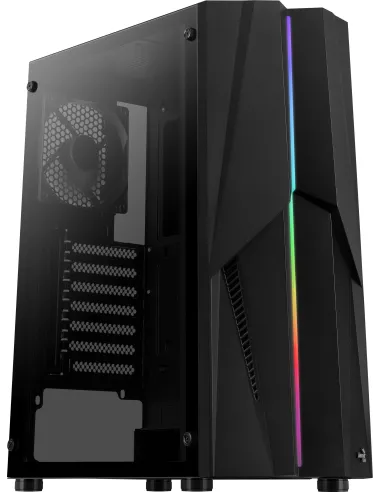 Aerocool Mecha Cristal Templado USB 3.1 RGB Negra