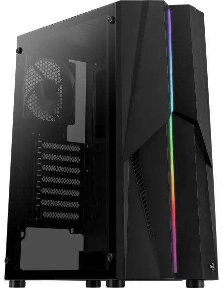 Aerocool Mecha Cristal Templado USB 3.1 RGB Negra