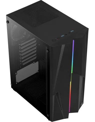 Aerocool Mecha Cristal Templado USB 3.1 RGB Negra