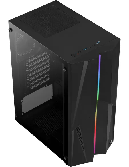 Aerocool Mecha Cristal Templado USB 3.1 RGB Negra