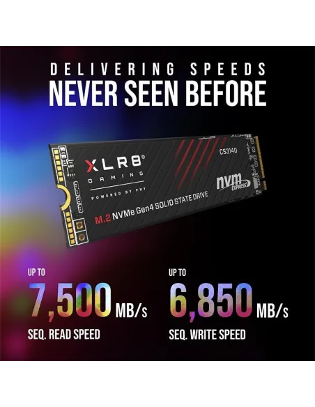 PNY XLR8 CS3140 M.2 SSD 1TB NVMe Gen4 con Disipador