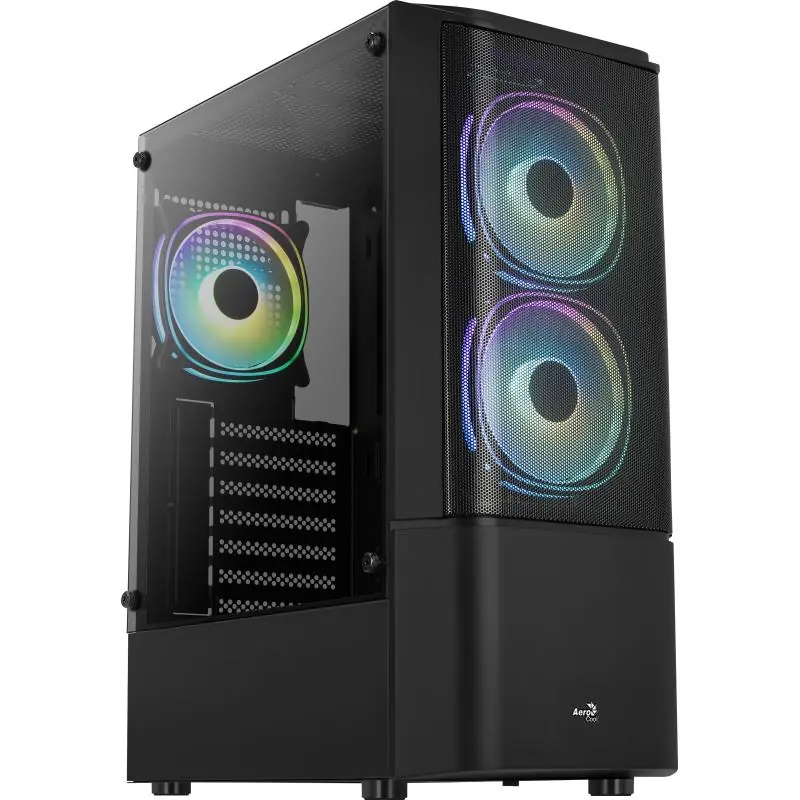 Aerocool Quantum Mesh V3 Cristal Templado USB 3.0 RGB Negra