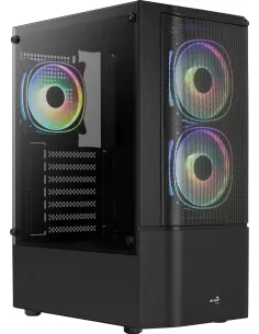 Aerocool Quantum Mesh V3 Cristal Templado USB 3.0 RGB Negra