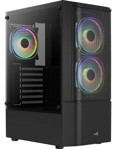 Aerocool Quantum Mesh V3 Cristal Templado USB 3.0 RGB Negra