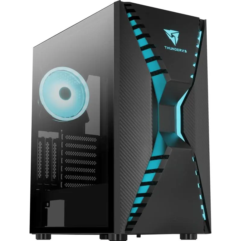 Aerocool ThunderX3 CRONUSBK Cristal Templado USB 3.0 aRGB