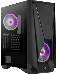 Aerocool Visor Cristal Templado USB 3.1 RGB Negra
