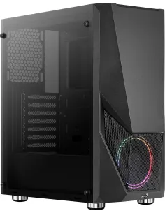 Aerocool Zauron Cristal Templado USB 3.1 RGB Negra