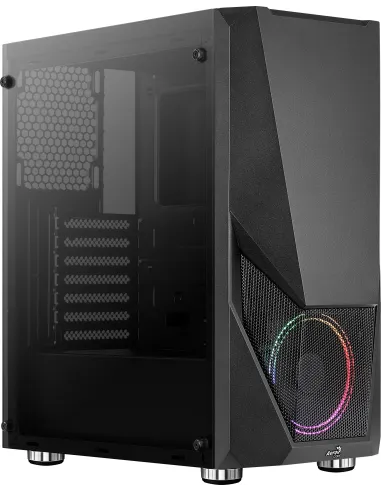 Aerocool Zauron Cristal Templado USB 3.1 RGB Negra