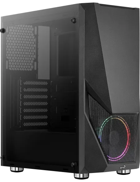 Aerocool Zauron Cristal Templado USB 3.1 RGB Negra