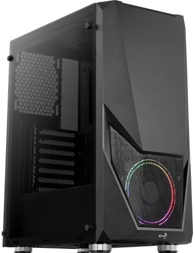 Aerocool Zauron Cristal Templado USB 3.1 RGB Negra