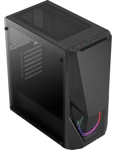 Aerocool Zauron Cristal Templado USB 3.1 RGB Negra