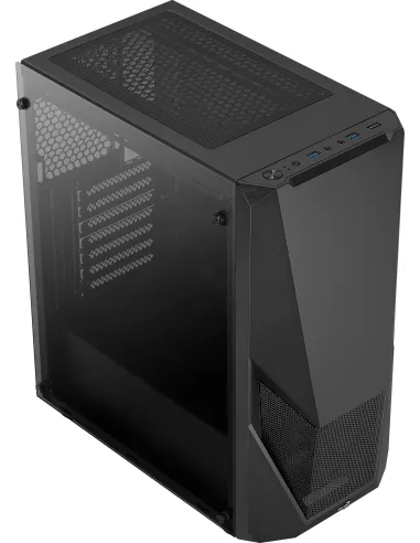 Aerocool Zauron Cristal Templado USB 3.1 RGB Negra