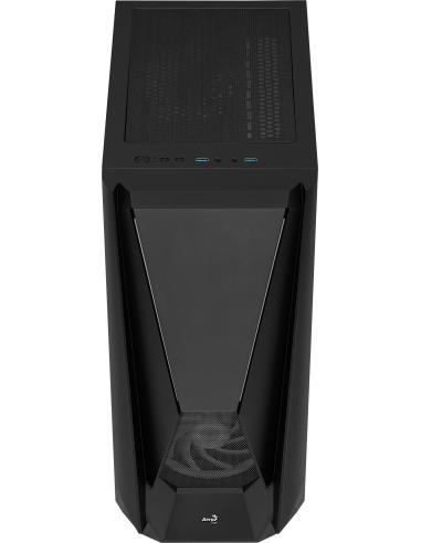 Aerocool Visor Cristal Templado USB 3.1 RGB Negra