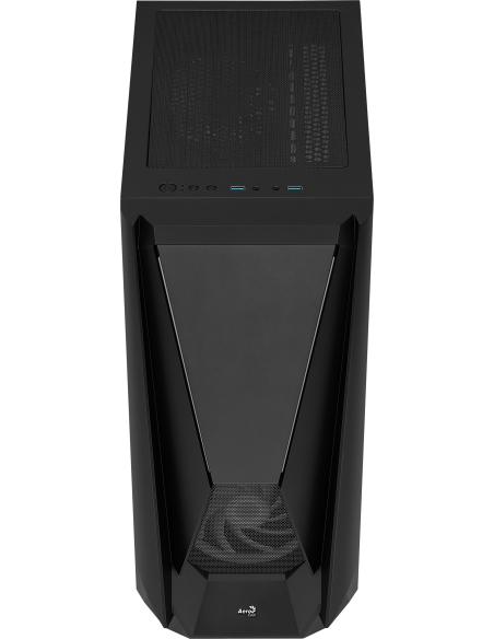 Aerocool Visor Cristal Templado USB 3.1 RGB Negra