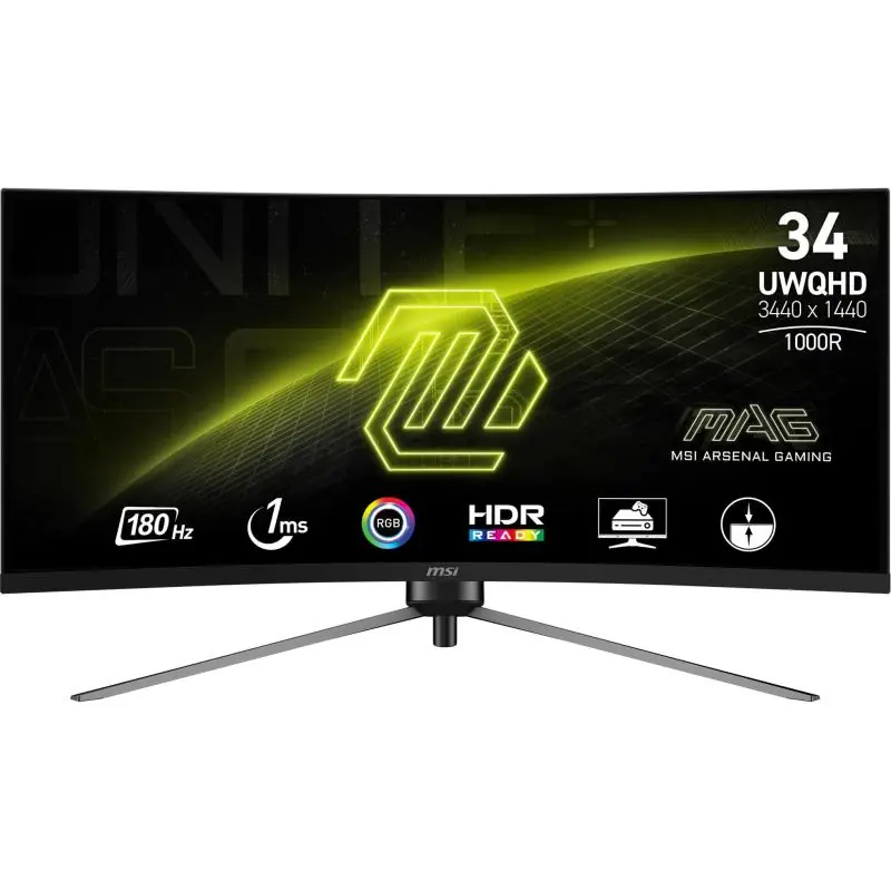 MSI MAG 345CQR 34" LED UWDQHD 180Hz G-Sync Compatible Curvo