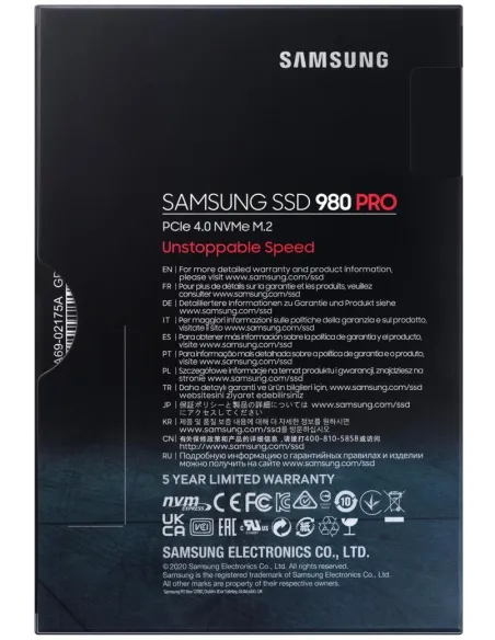 Samsung 980 Pro SSD 250GB PCIe 4.0 NVMe M.2