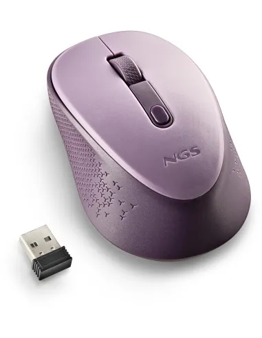 NGS Dewlilac Ratón Inalámbrico 800/1600DPI Lila