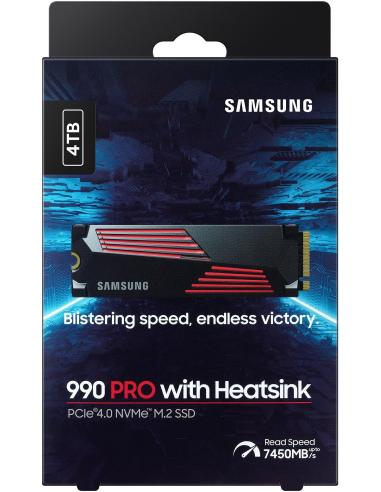 Samsung 990 Pro 4TB SSD PCIe 4.0 NVMe M.2 con Disipador