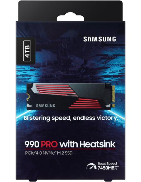 Samsung 990 Pro 4TB SSD PCIe 4.0 NVMe M.2 con Disipador