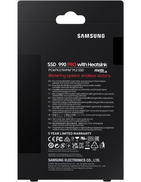 Samsung 990 Pro 4TB SSD PCIe 4.0 NVMe M.2 con Disipador