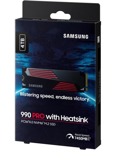 Samsung 990 Pro 4TB SSD PCIe 4.0 NVMe M.2 con Disipador