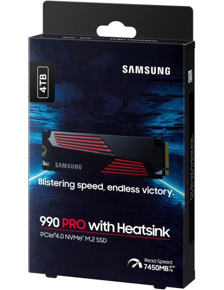 Samsung 990 Pro 4TB SSD PCIe 4.0 NVMe M.2 con Disipador