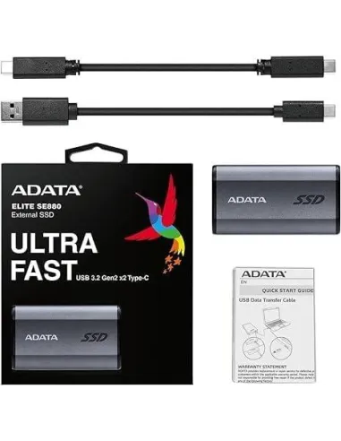 Adata Elite SE880 SSD Externo 1.8" 1TB USB-C 3.2 Gris