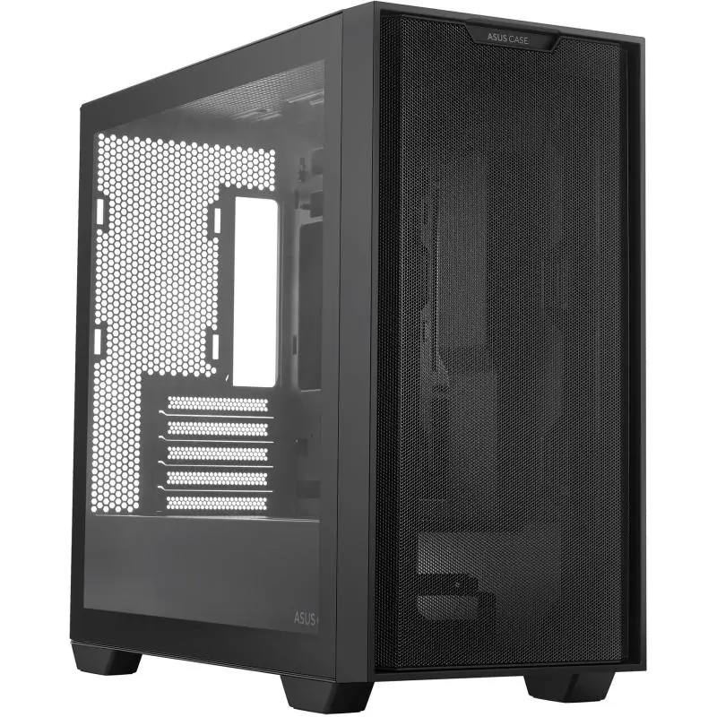 Asus A21 Torre Micro-ATX USB 3.2 con Ventana Negro