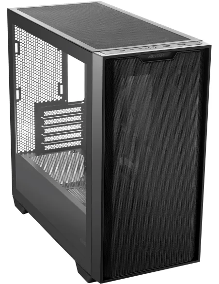 Asus A21 Torre Micro-ATX USB 3.2 con Ventana Negro