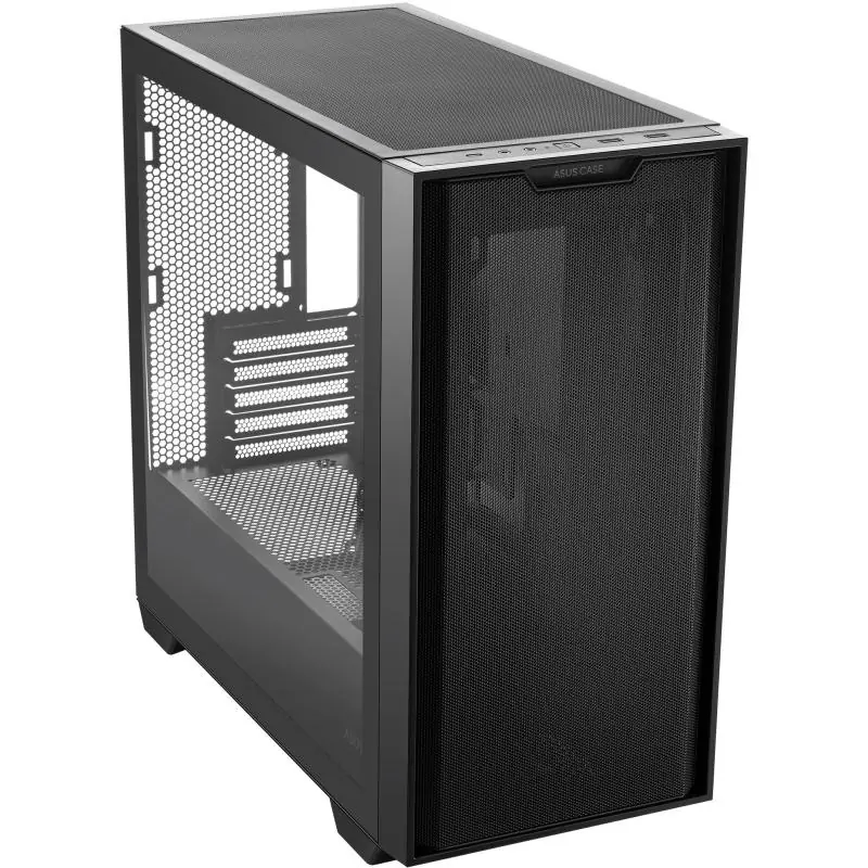 Asus A21 Torre Micro-ATX USB 3.2 con Ventana Negro