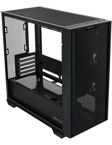 Asus A21 Torre Micro-ATX USB 3.2 con Ventana Negro