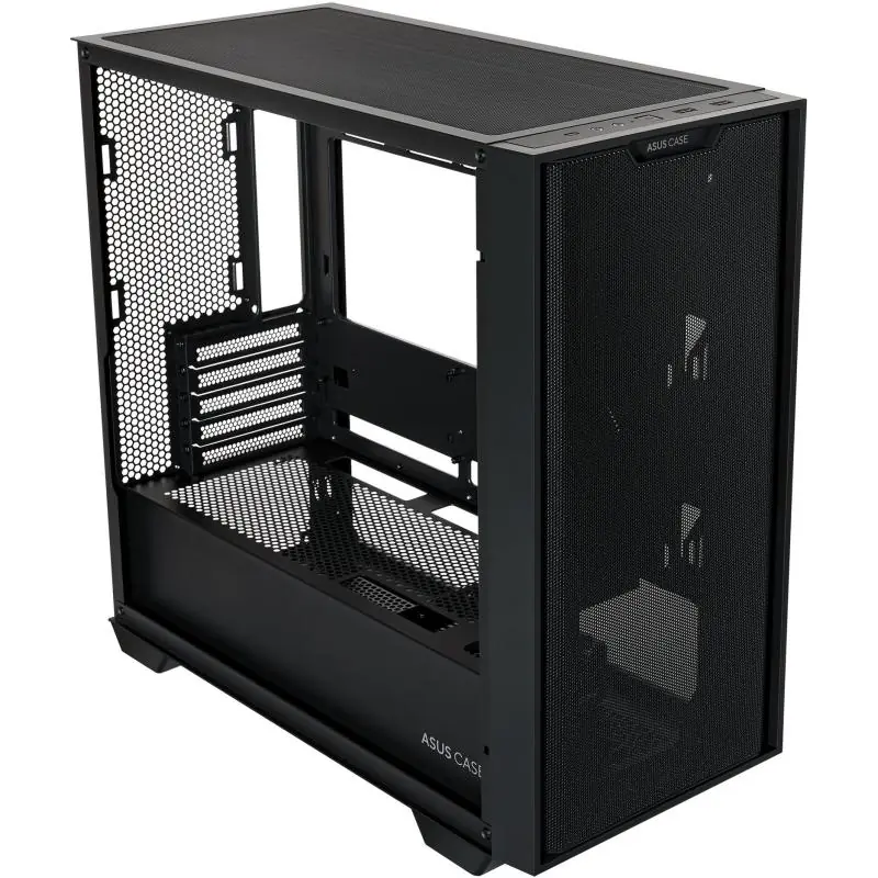 Asus A21 Torre Micro-ATX USB 3.2 con Ventana Negro