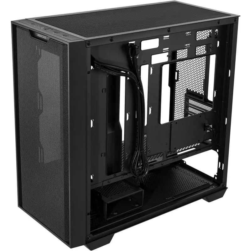 Asus A21 Torre Micro-ATX USB 3.2 con Ventana Negro