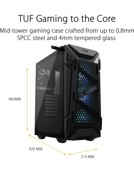 Asus TUF Gaming GT301 Cristal Templado USB 3.2