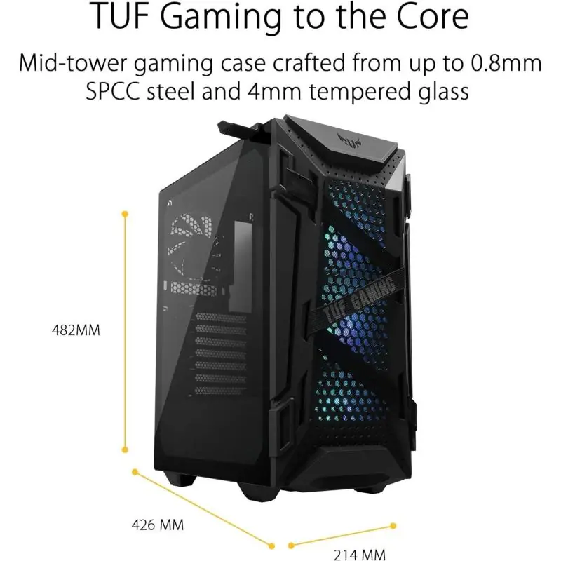 Asus TUF Gaming GT301 Cristal Templado USB 3.2