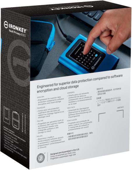 Kingston IronKey Vault Privacy 80 SSD 480GB externo cifrado Type-C