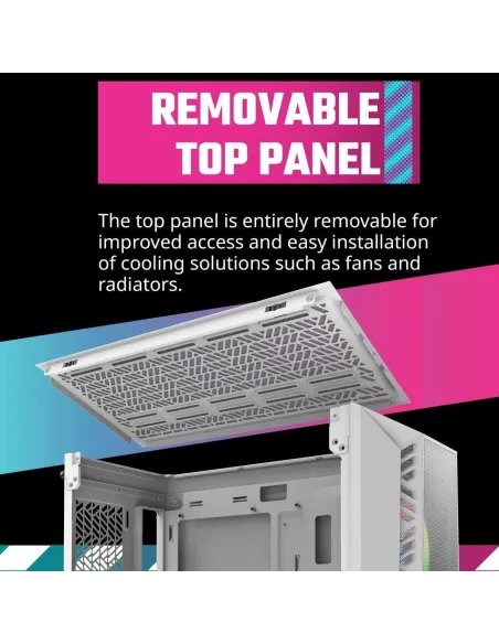 Cooler Master MasterBox MB520 Mesh Midi Tower ARGB Cristal Templado USB-C/3.2 Blanca