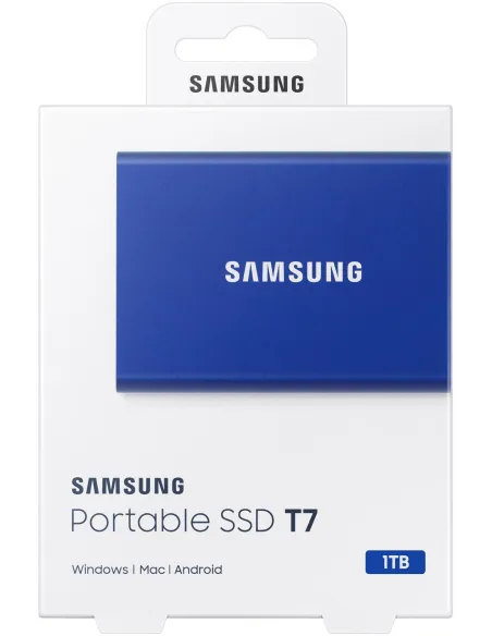 Samsung T7 Disco Duro SSD PCIe NVMe USB 3.2 1TB Azul