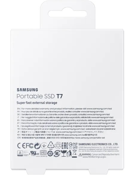 Samsung T7 Disco Duro SSD PCIe NVMe USB 3.2 2TB Azul