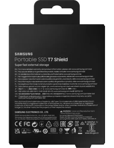 Samsung T7 Shield Disco Duro SSD 2TB USB-C Negro