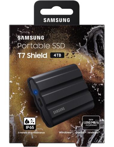 Samsung T7 Shield Disco Duro SSD 4TB USB-C Negro