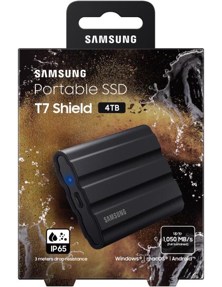 Samsung T7 Shield Disco Duro SSD 4TB USB-C Negro