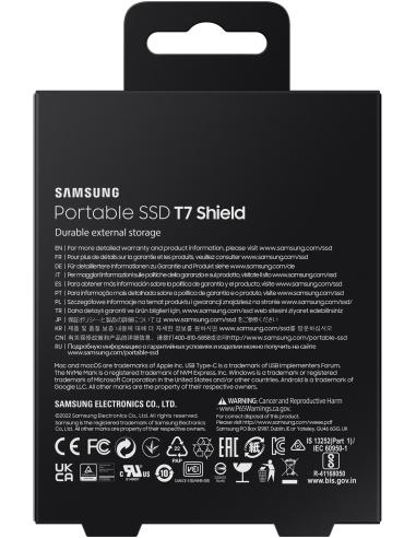 Samsung T7 Shield Disco Duro SSD 4TB USB-C Negro