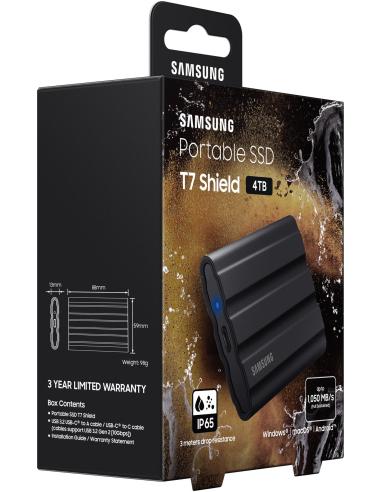 Samsung T7 Shield Disco Duro SSD 4TB USB-C Negro